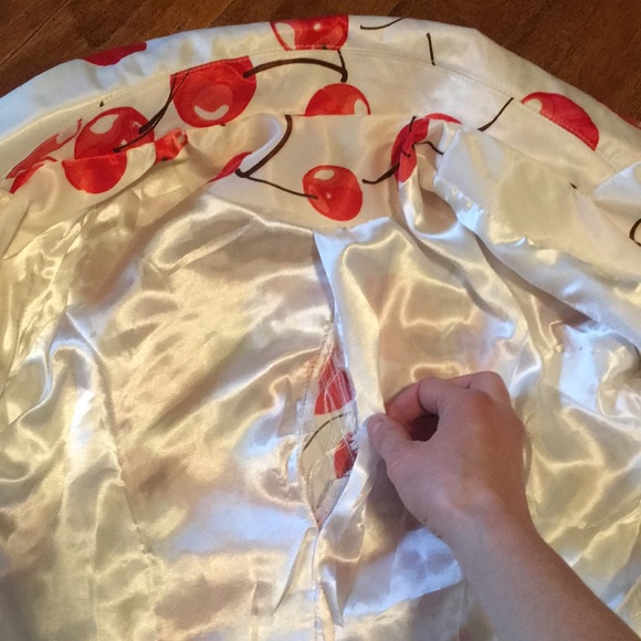 Cherry Print Women's Jacket - Picture 3 of 8